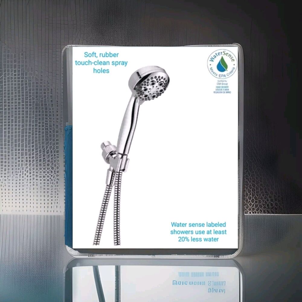 Delta5-Spray Wall Mount Handheld Shower Head 1.75 GPM in Chrome - 54434-18-PK